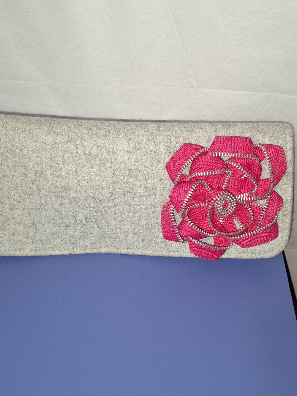 Rare Shiraleah Clutch with Hot Pink Zipper Rosette- NWT